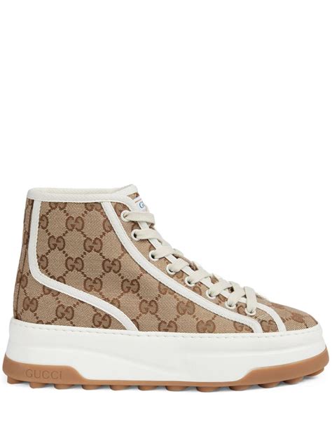 gucci common gg high-top trainers|Gucci embroidered sneakers.